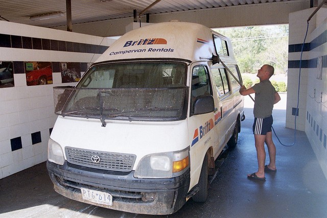 Lavage de notre campervan