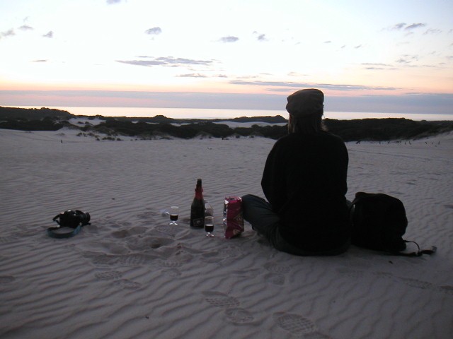 Coucher de soleil depuis Henty Dunes